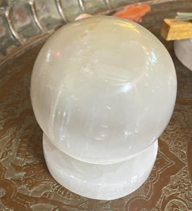 Selenite Crystal spheres/Charging Stone/ Scrying Ball/ Ancient Gem/ Metaphysical